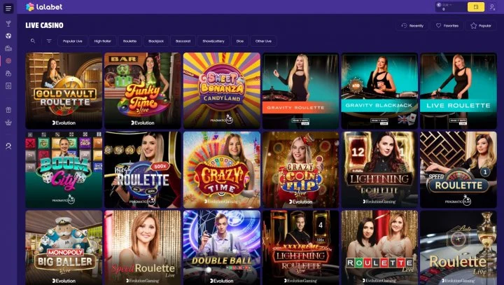 LalaBet live casino